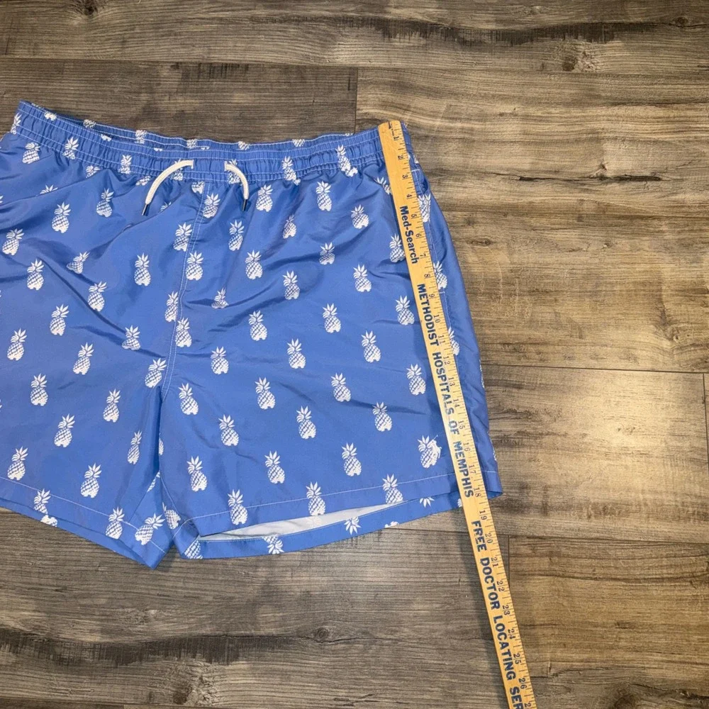 Polo Ralph Lauren Swim Trunks Blue Pineapple Print Mens 2XB Big Tall‎